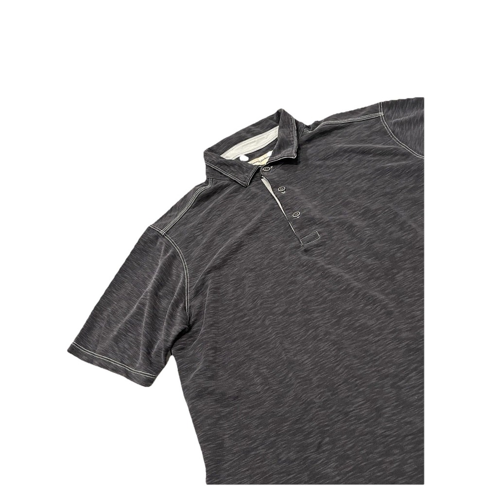 Tommy Bahama Men's Polo Shirt Modal Blend, Short Sleeve, Golf Gray, Size L